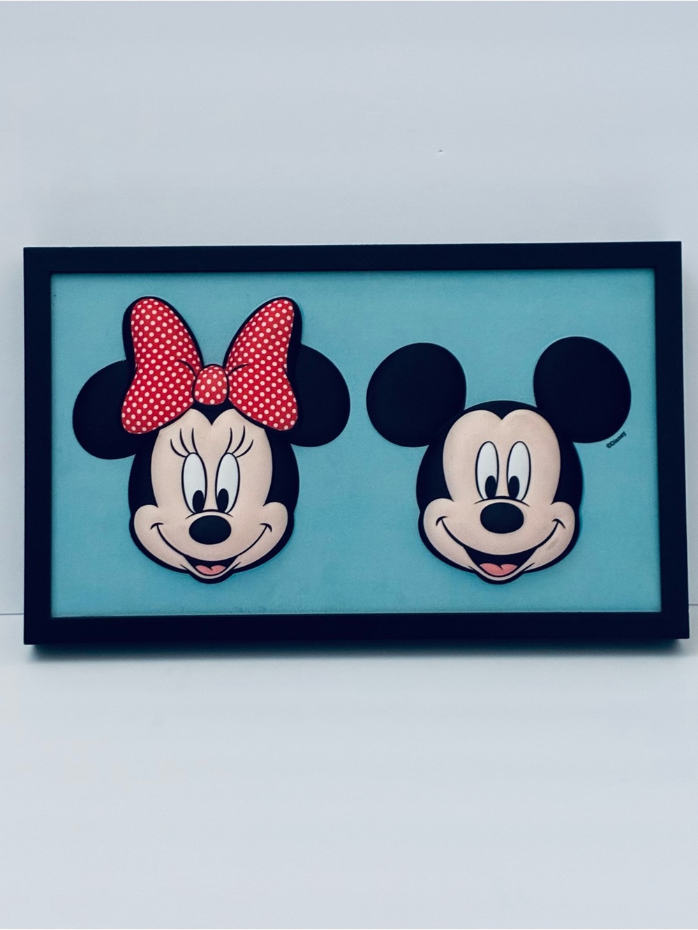 Disney Mickey and Minnie Mouse Wall Art Character Heads Are Raised 15”x1.5”x9”